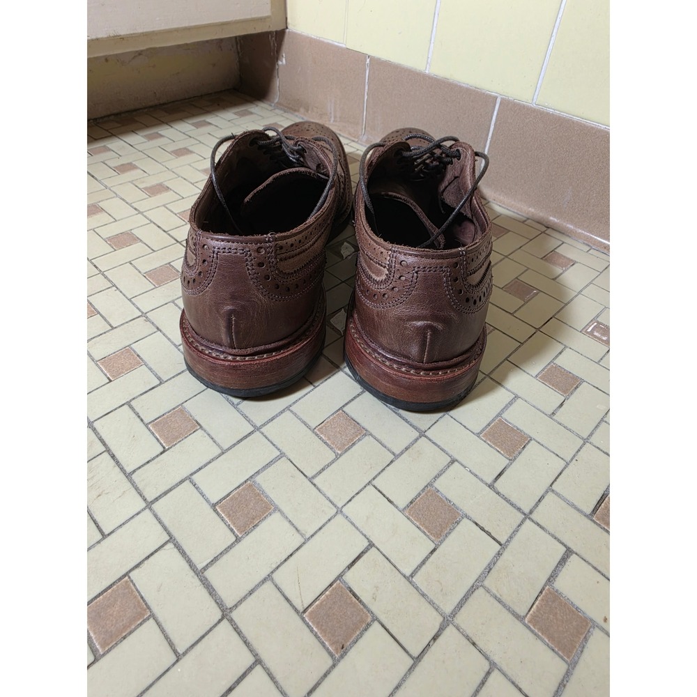 Allen Edmonds Neumok Oxford Mens 9.5 D Brown Good Wingtip Brogue Leather USA - Picture 3 of 8